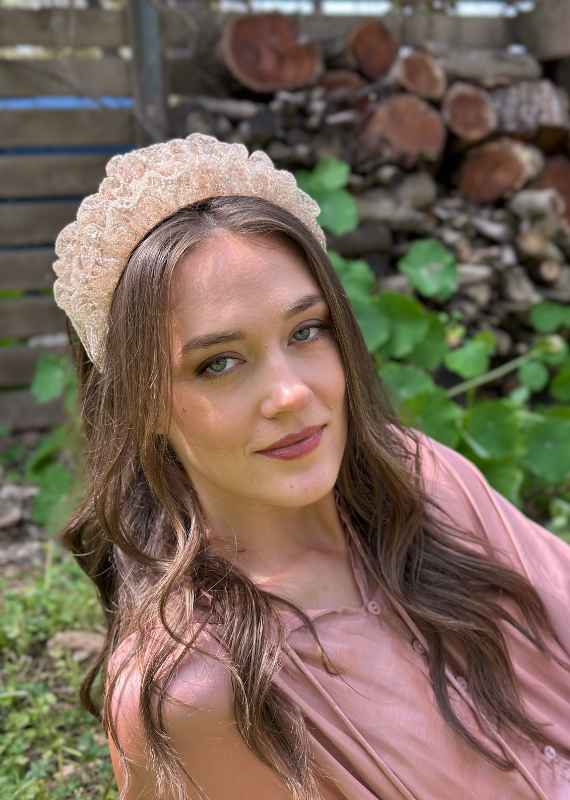 Medium Renee Headband, Rose Gold