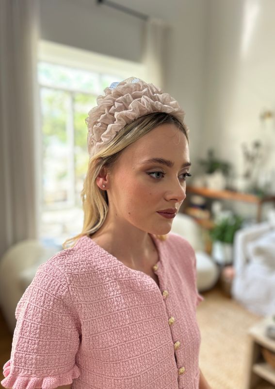 Wide Renee Headband, Pale Pink