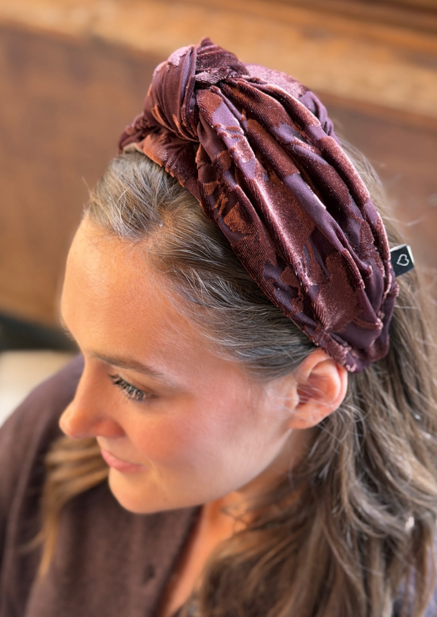 Maya Wide Headband – Chocolate Brown