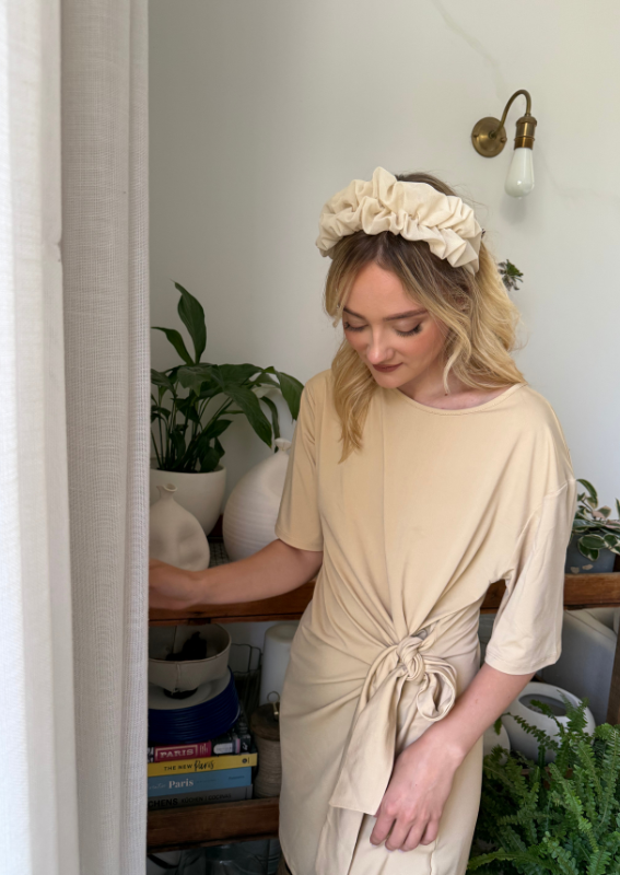Medium Renee Headband, Cream