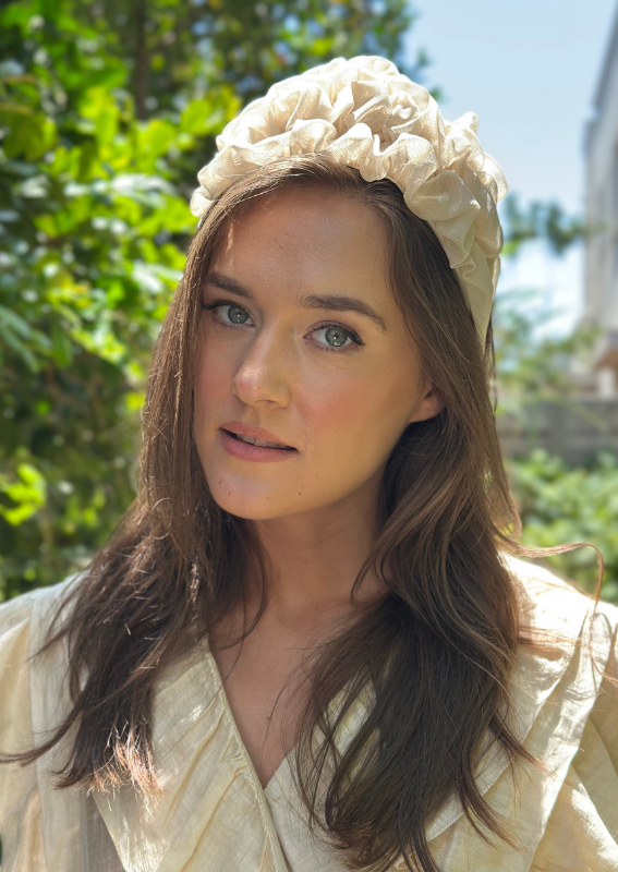 Wide Renee Headband, Cream