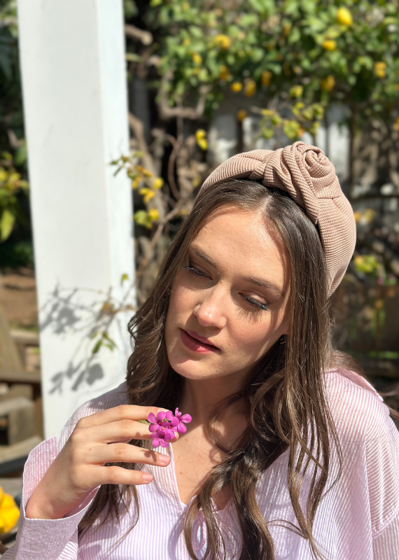 Wide Sierra Headband,Light Camel