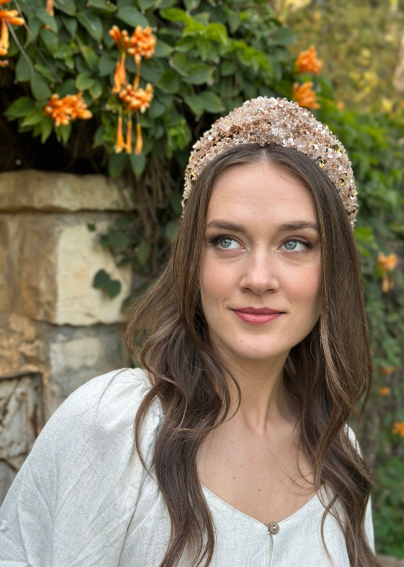 Medium Zoe Headband, Rose Gold