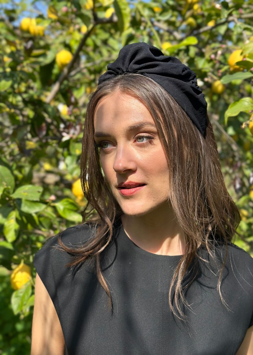 Medium Celine Headband, Black