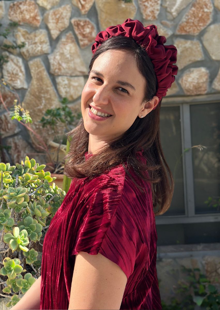 Wide Nemesis Headband, Burgundy