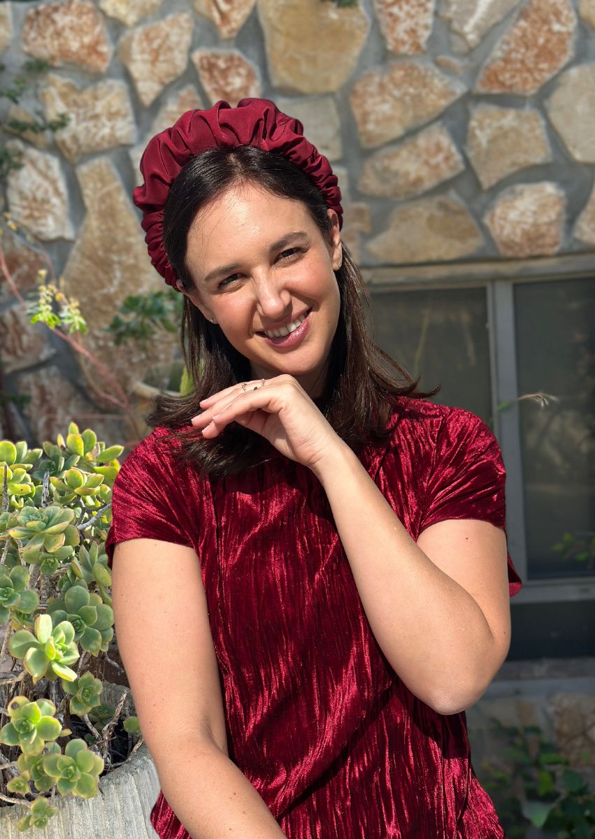 Wide Nemesis Headband, Burgundy