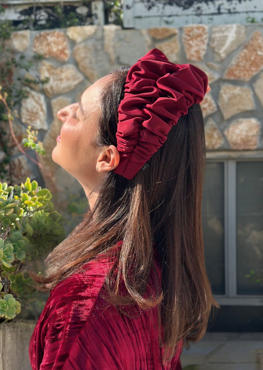 Wide Nemesis Headband, Burgundy