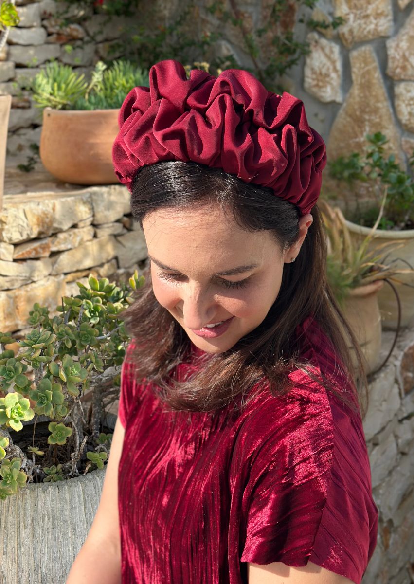 Wide Nemesis Headband, Burgundy