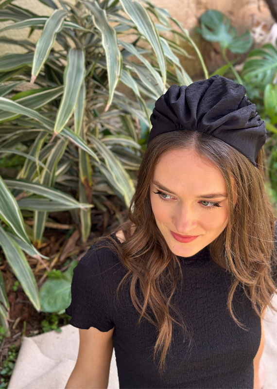 Wide Celine Headband, Black