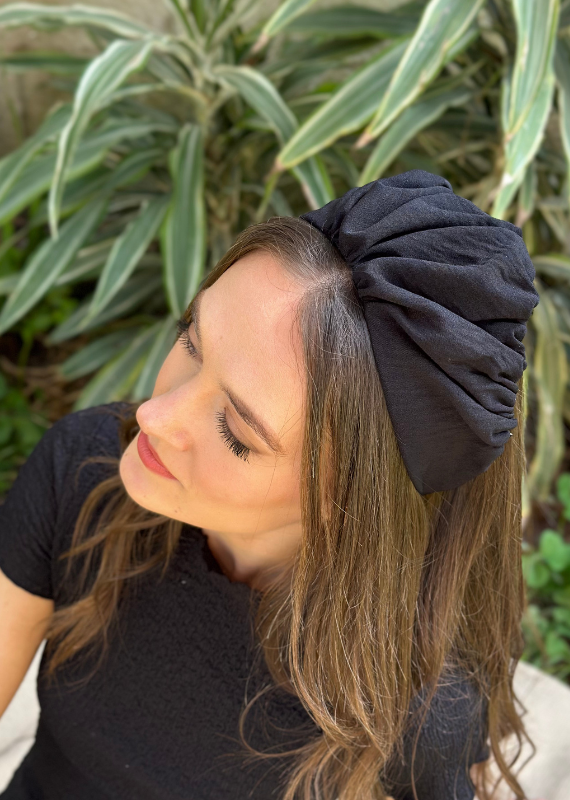 Wide Celine Headband, Black