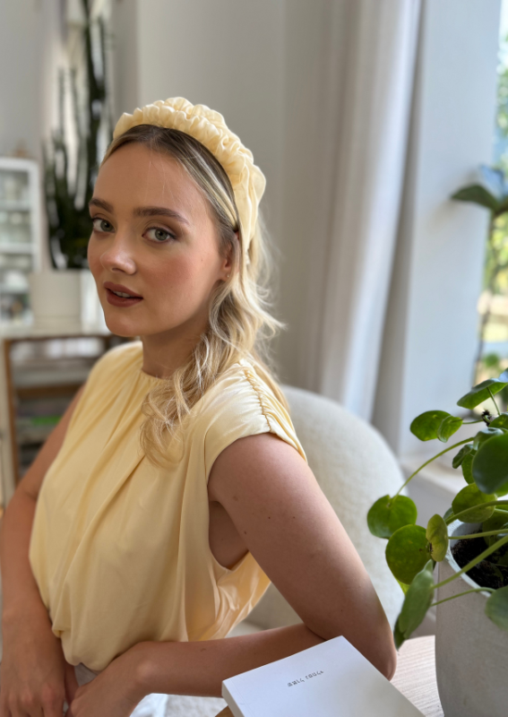 Petite Renee Headband, Butter Yellow