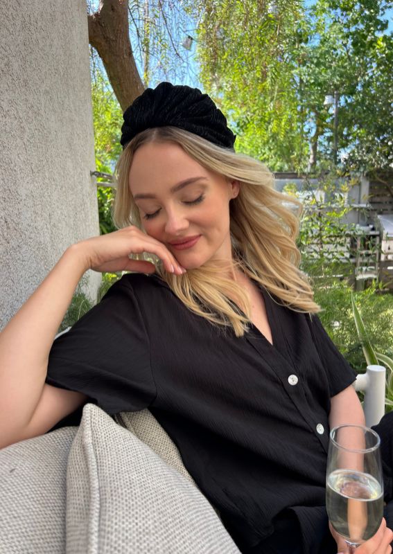 Wide Aria Headband, Black