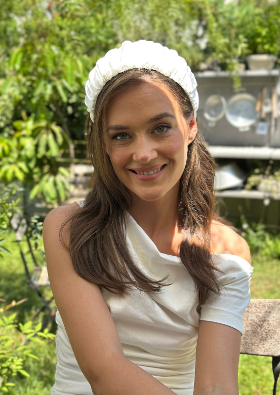 Wide Mila Headband, White