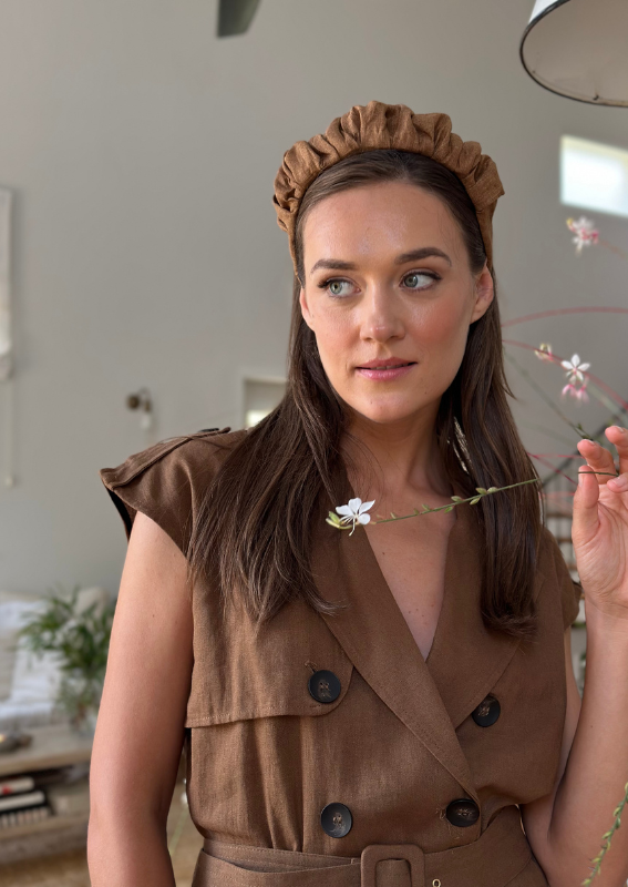 Viola Headband, Brown