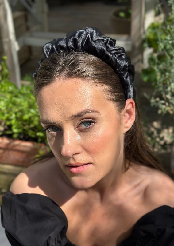 Renee Headband, Black Crystal