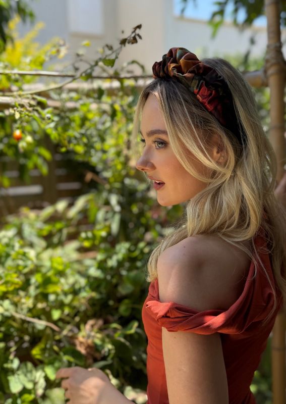Petite Nemesis Headband, Orange Print