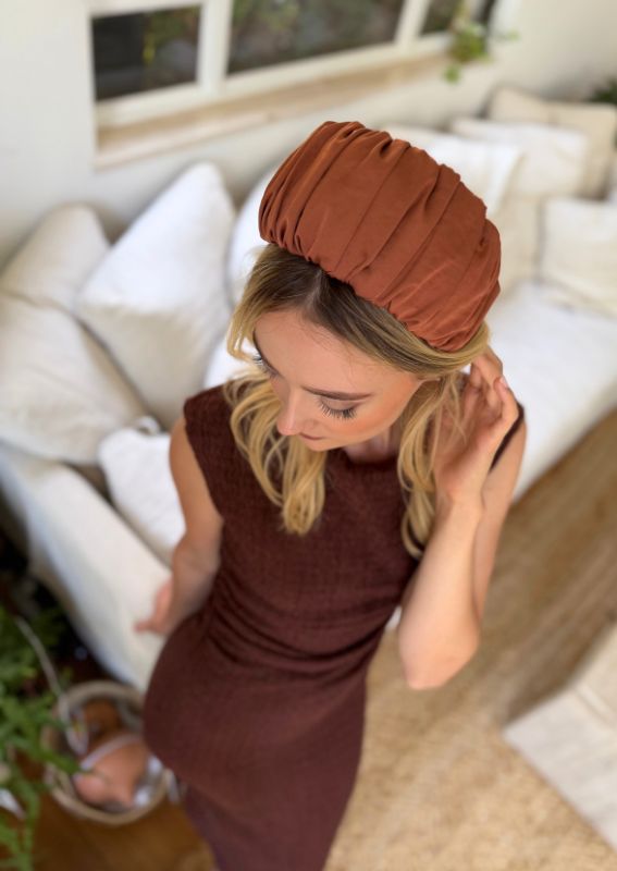 Wide Mila Headband, Terracotta
