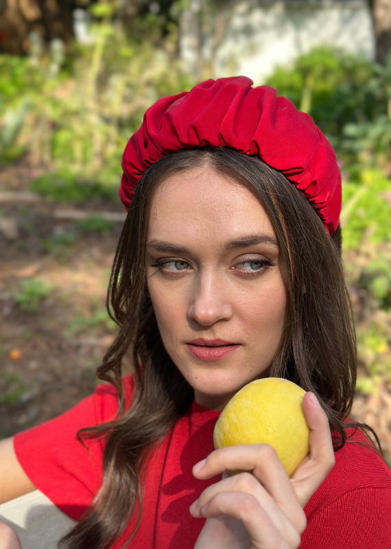 Wide Mila Headband, Red