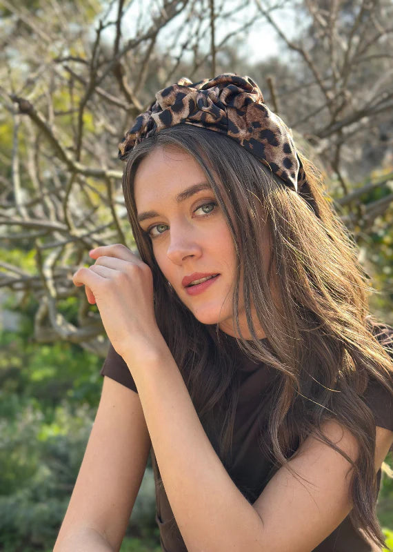 Wide Ellen Headband, Leopard print