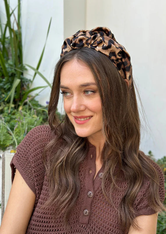 Medium Ellen Headband, Leopard print