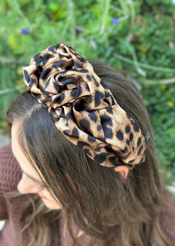 Medium Ellen Headband, Leopard print