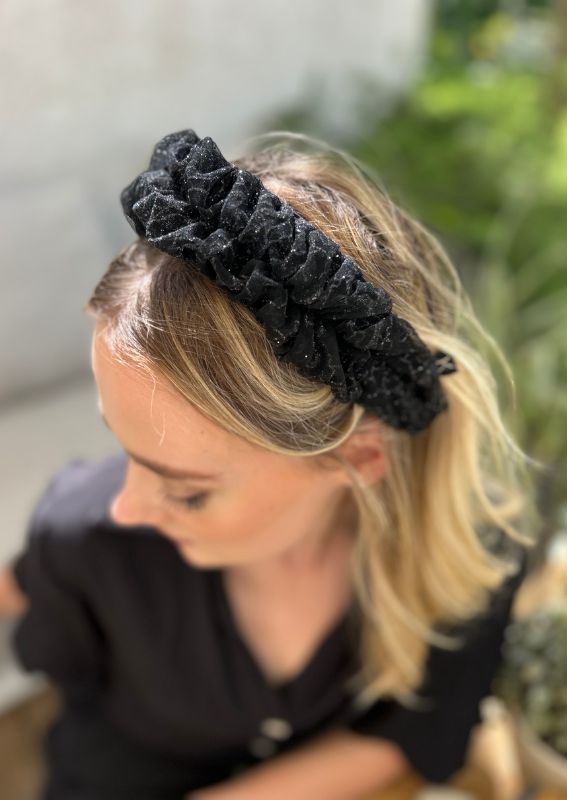 Petite Renee Headband,Crystal Black