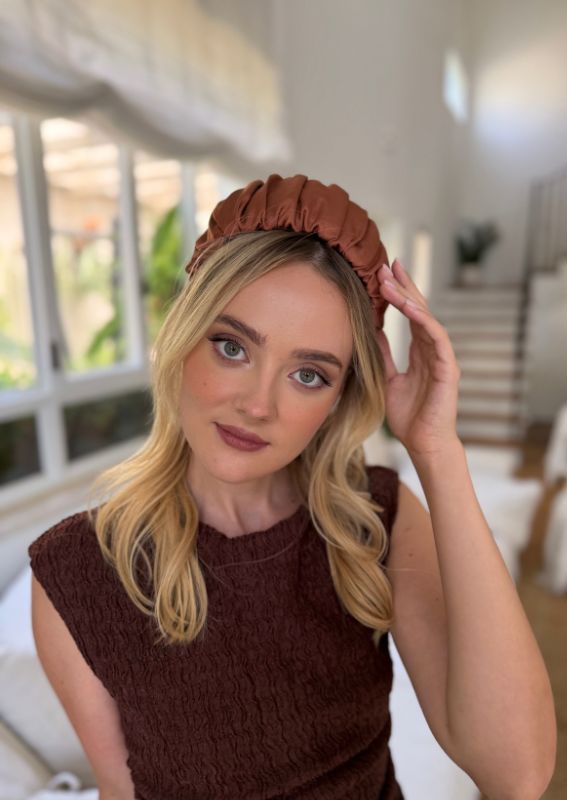Wide Mila Headband, Terracotta
