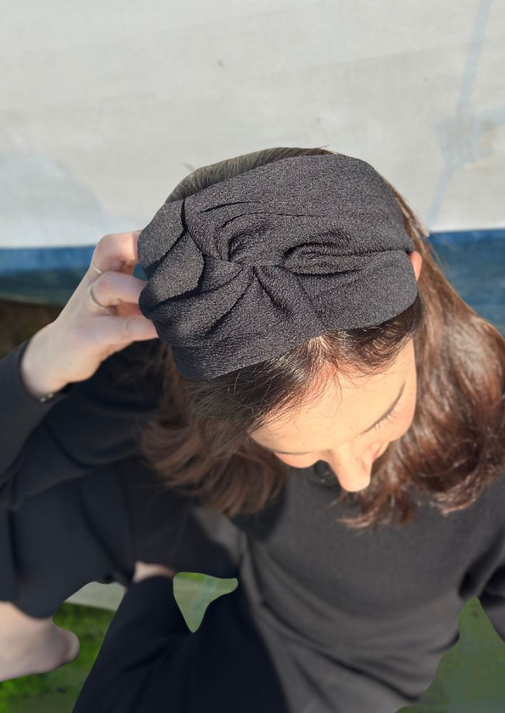 Wide Zoe Headband, Black
