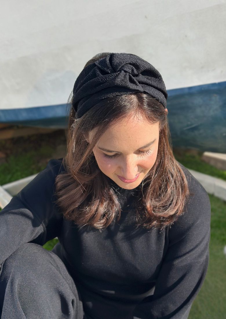 Medium Zoe Headband, Black