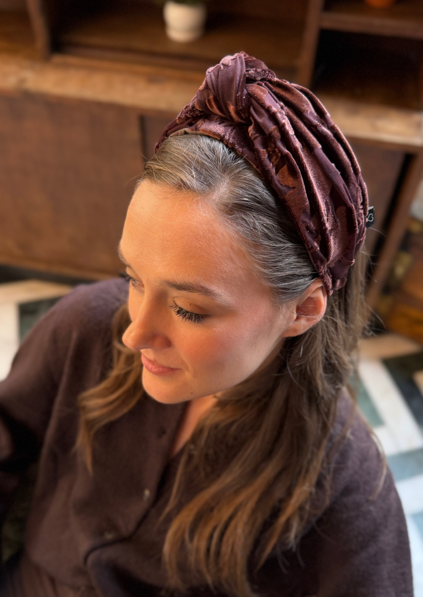 Maya Wide Headband – Chocolate Brown