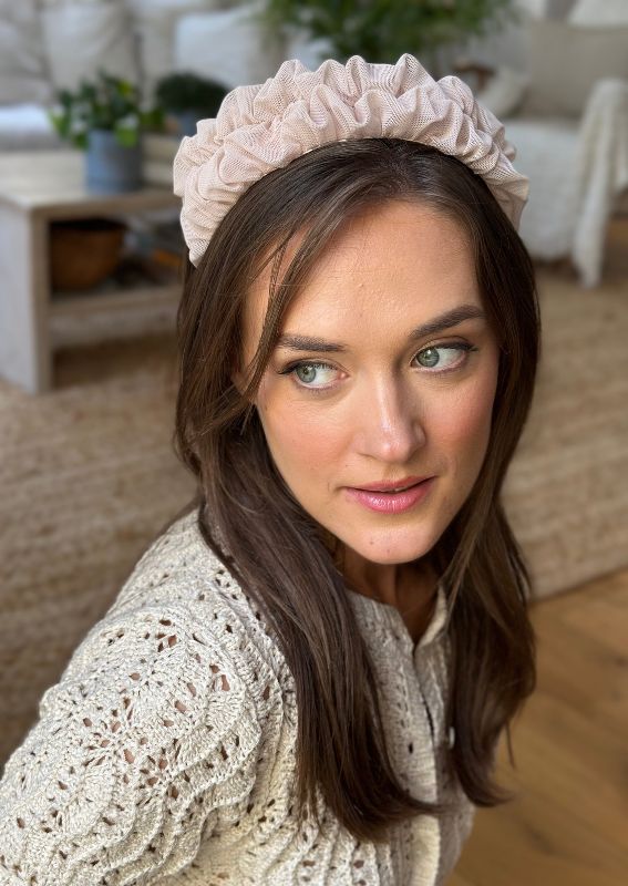Petite Renee Headband, Pale Pink