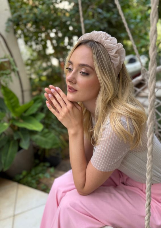Renee Headband,Pale Pink
