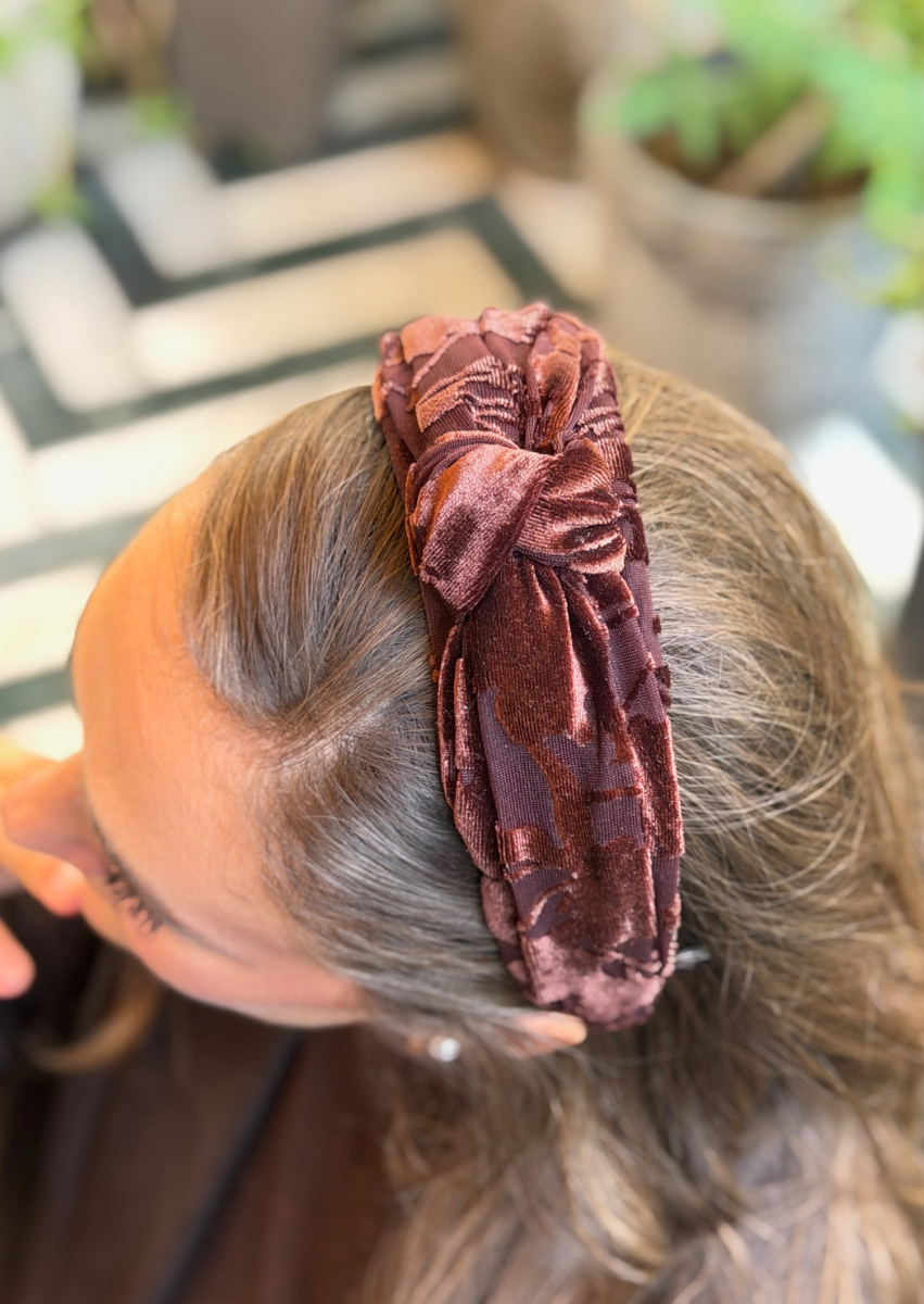 Maya Narrow Headband – Chocolate Brown