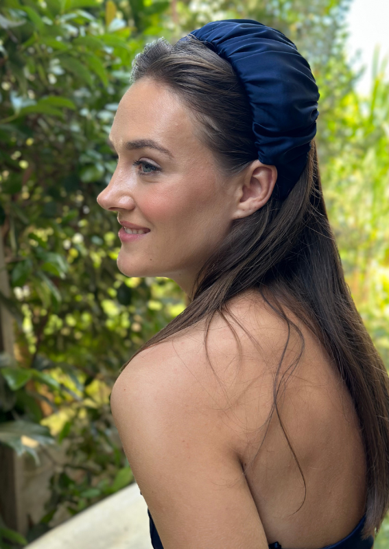 Medium Mila Headband, Navy Blue
