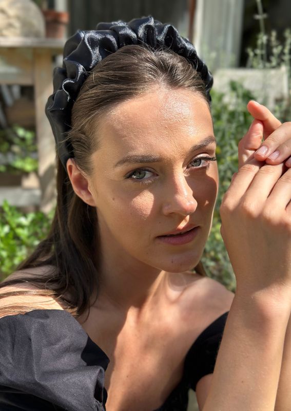 Renee Headband, Black Crystal
