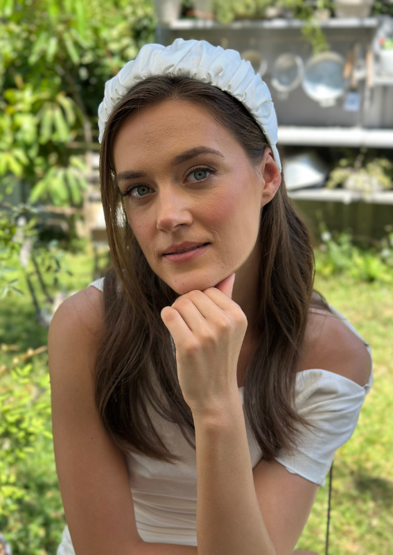 Wide Mila Headband, White