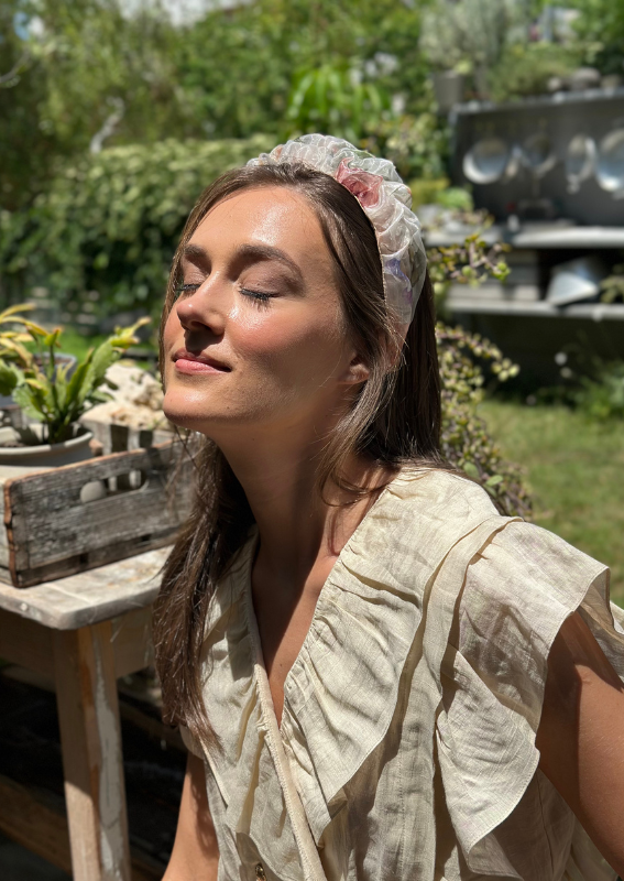 Petite Renee Headband, Natural Floral