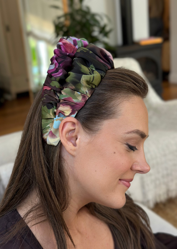 Medium Nemesis Headband, Purple Print