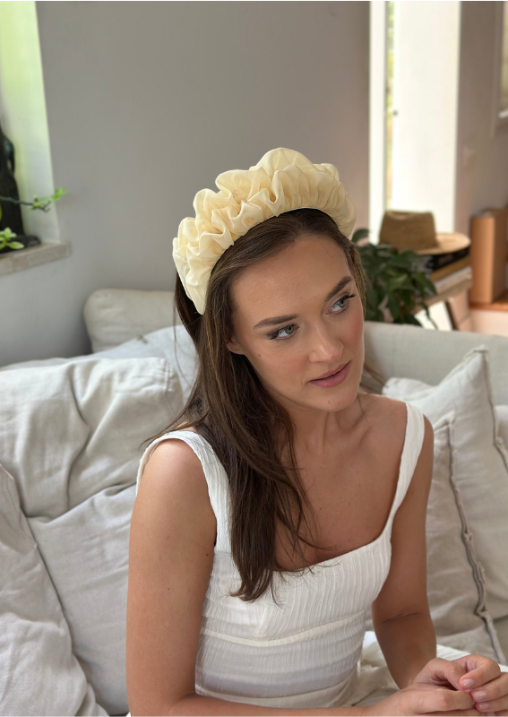 Renee Headband, Butter Yellow