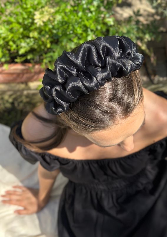 Renee Headband, Black Crystal