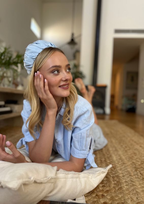 Wide Mila Headband, Light Blue