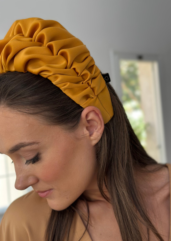 Wide Nemesis Headband, Golden Mustard