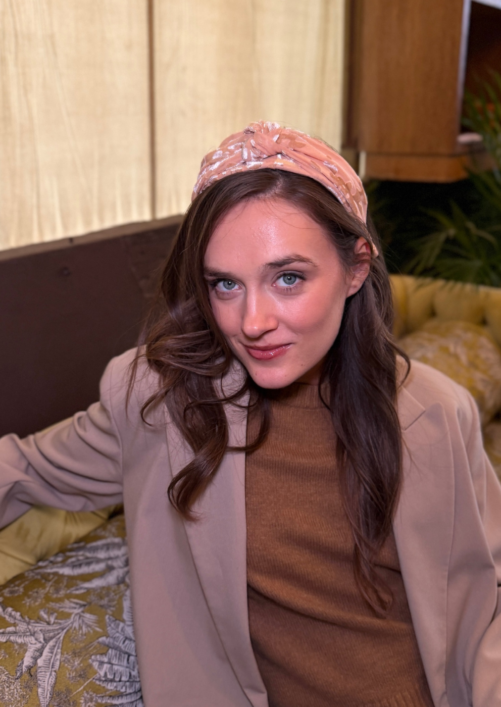 Maya Narrow Headband – Nude