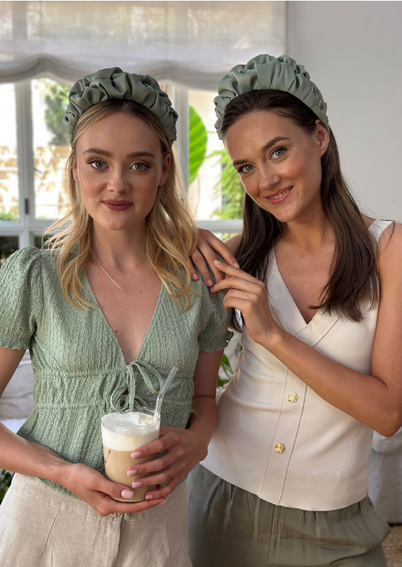 Wide Nemesis Headband, Sage Green