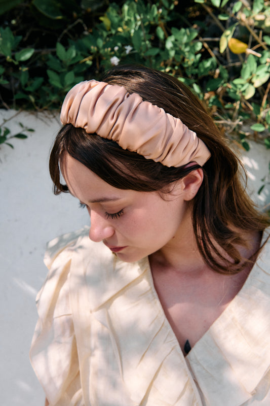 Mila Narrow Headband – White