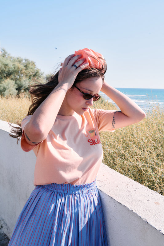 Jan Wide Headband – Peach