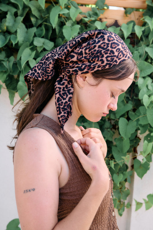 Tahalia Long Leopard Print Headband