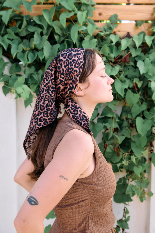 Tahalia Long Leopard Print Headband