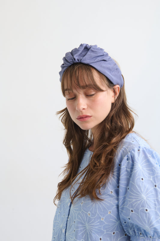 Celine Narrow Headband – Light Denim