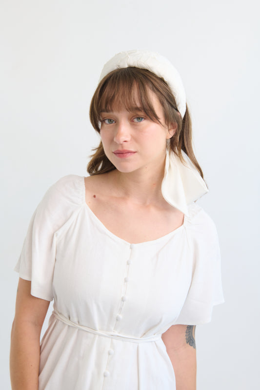 Venus White Braided Headband